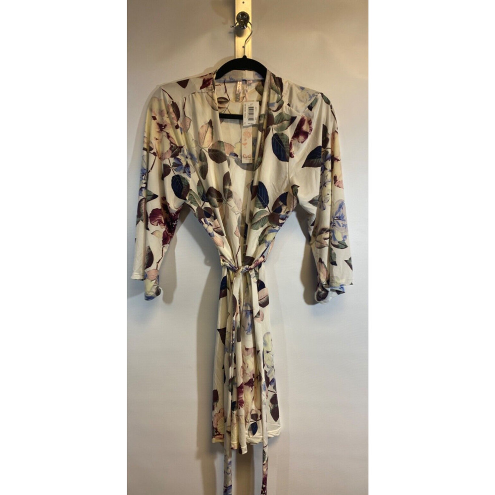 NWT Ladies Body Touch Super Soft Robe with Belt size M Womens NEW Tropical C21